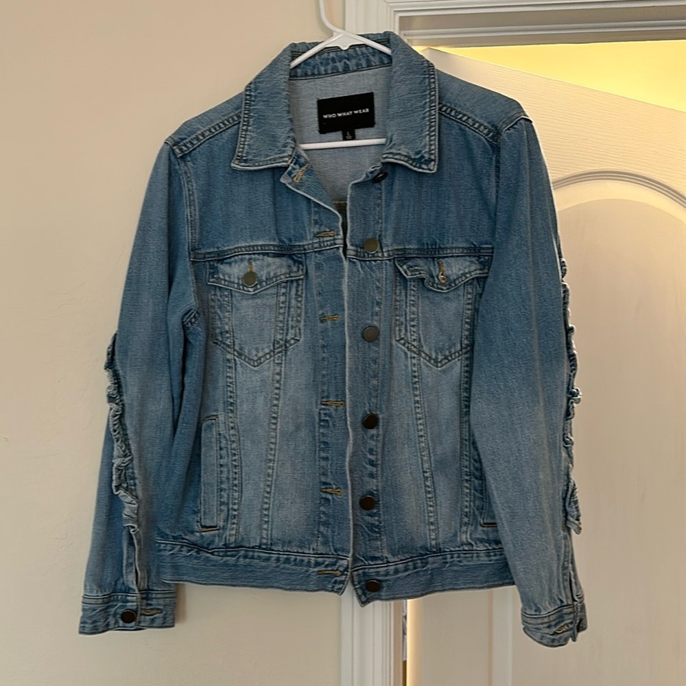 Ruffle Jean jacket